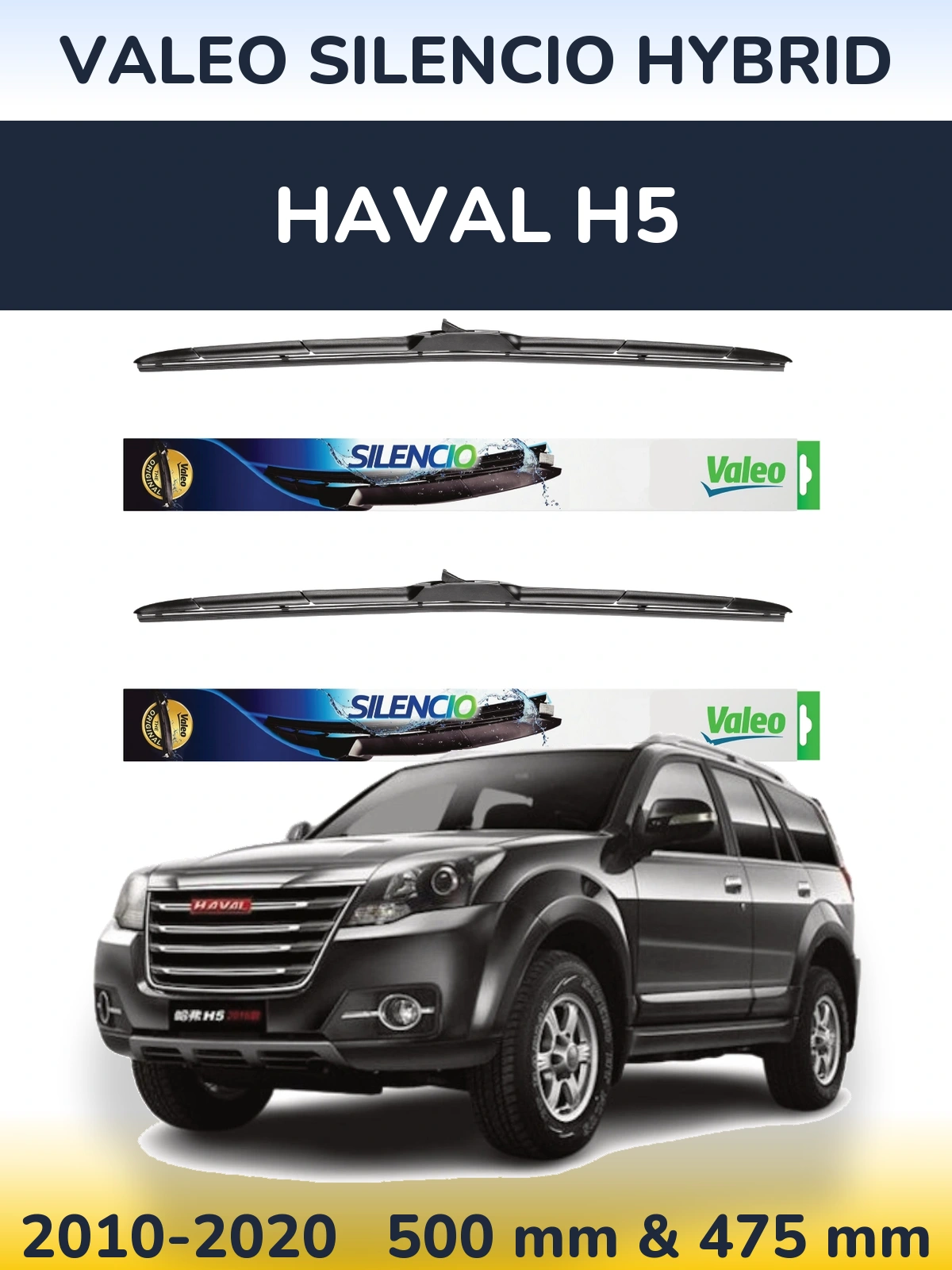 Torkarblad Valeo Silencio Hybrid för Haval H5