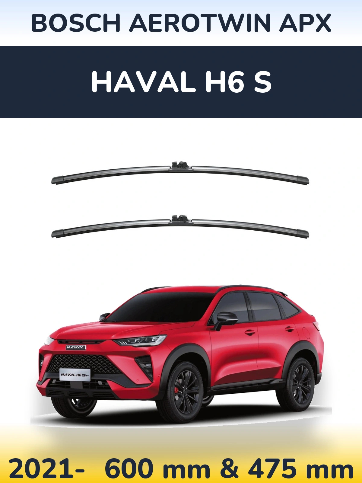 Torkarblad BOSCH AeroTwin APX för Haval H6 S