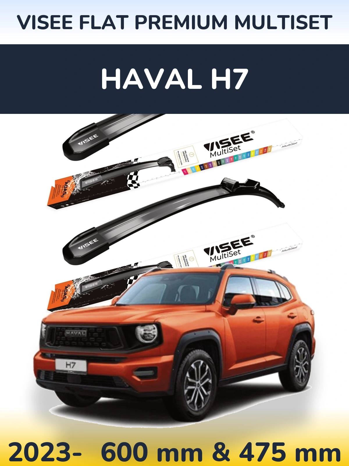 Torkarblad VISEE FLAT PREMIUM MultiSet för Haval H7