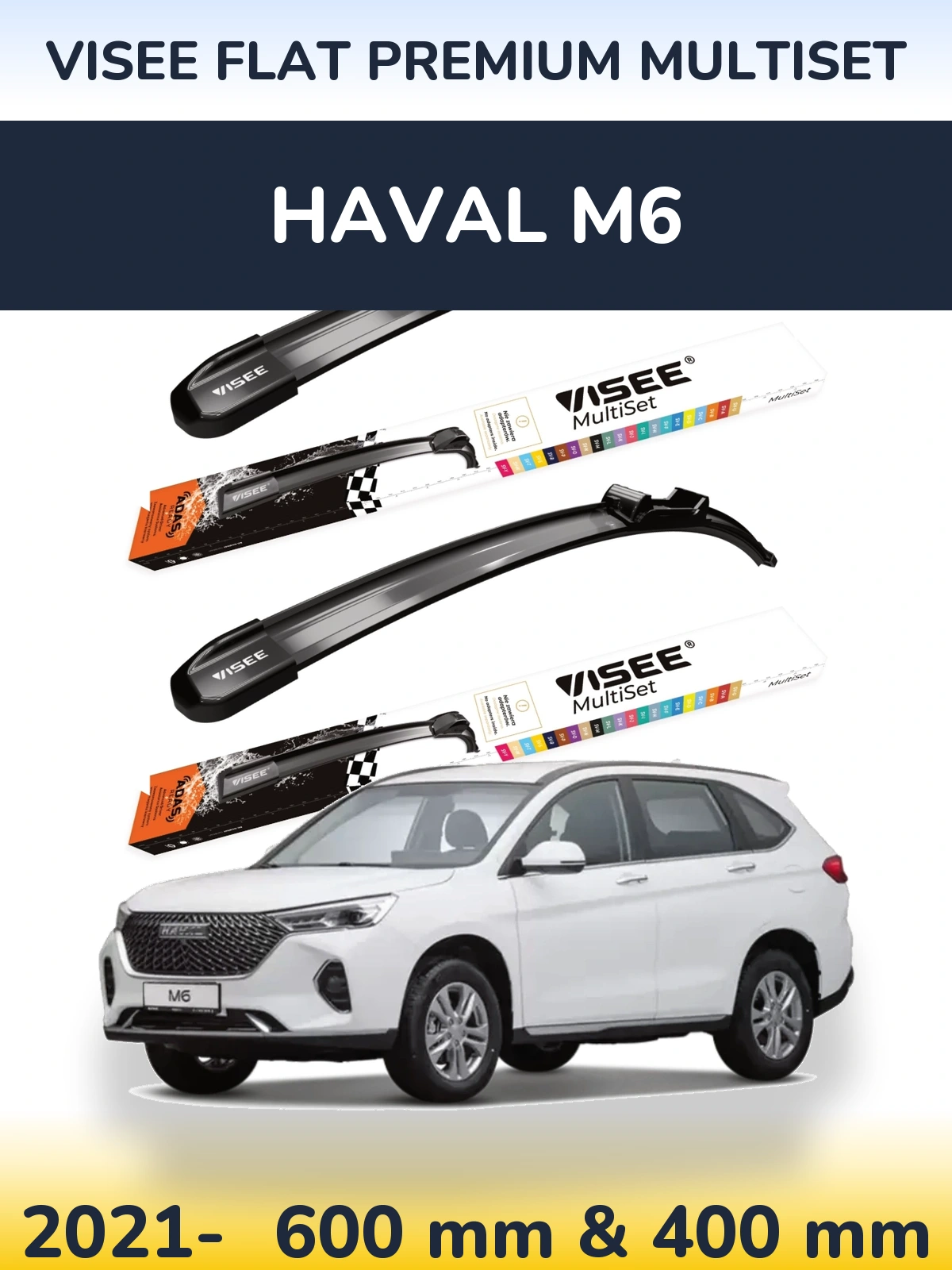 Torkarblad VISEE FLAT PREMIUM MultiSet för Haval M6