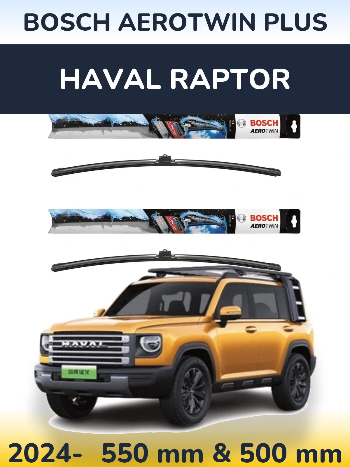 Torkarblad BOSCH AeroTwin Plus för Haval Raptor