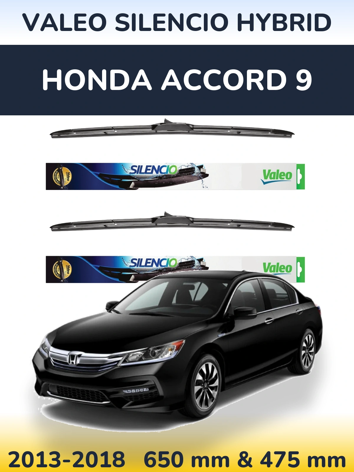 Torkarblad Valeo Silencio Hybrid för Honda Accord 9
