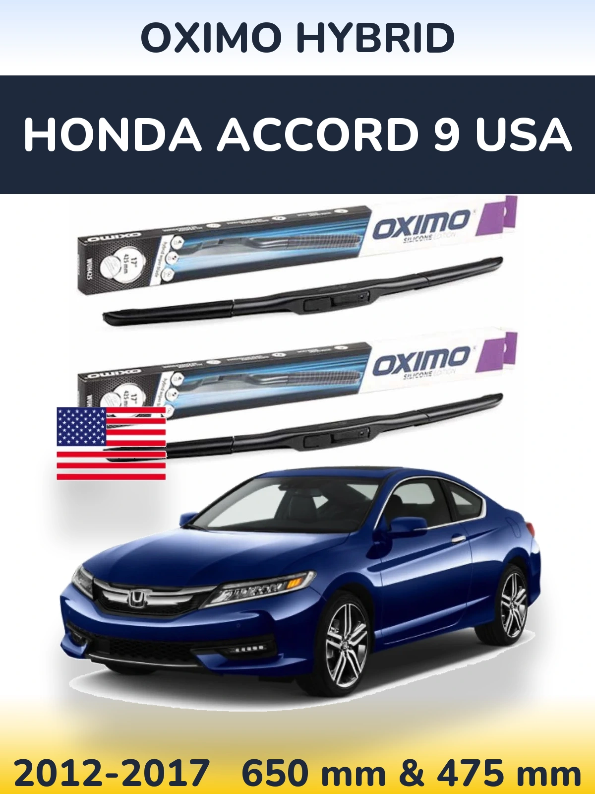 Torkarblad Oximo Hybrid för Honda Accord 9 USA