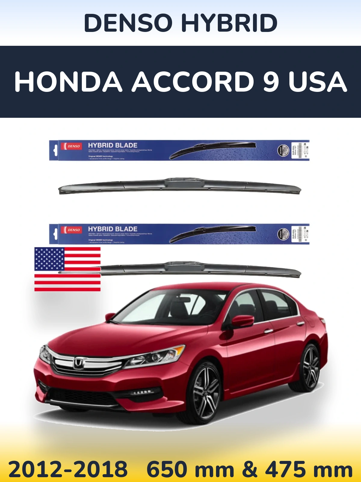 Torkarblad Denso Hybrid för Honda Accord 9 USA