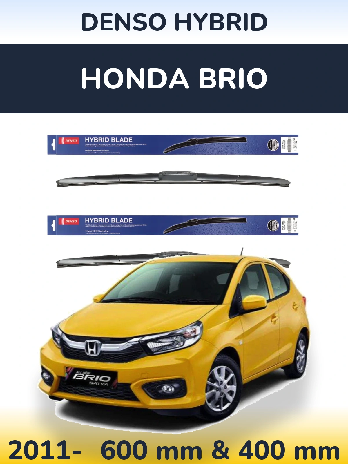Torkarblad Denso Hybrid för Honda Brio