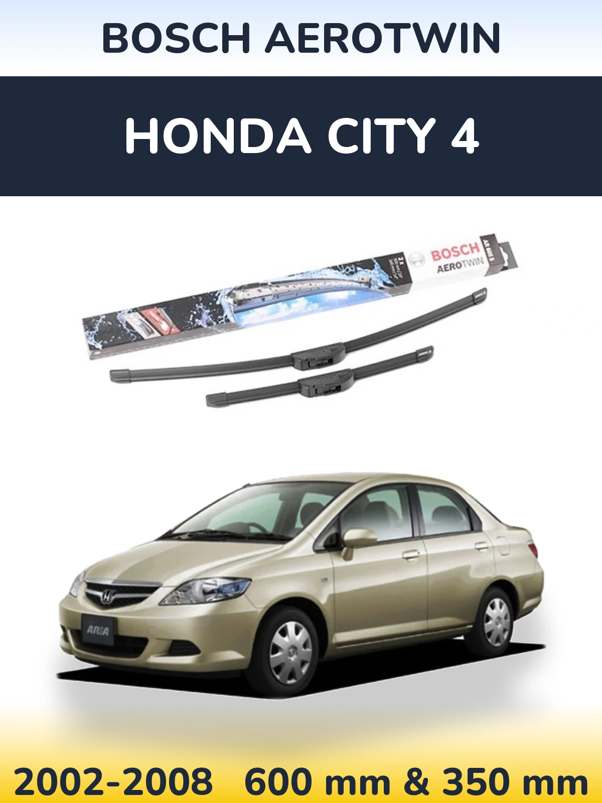 Torkarblad BOSCH AeroTwin för Honda City 4