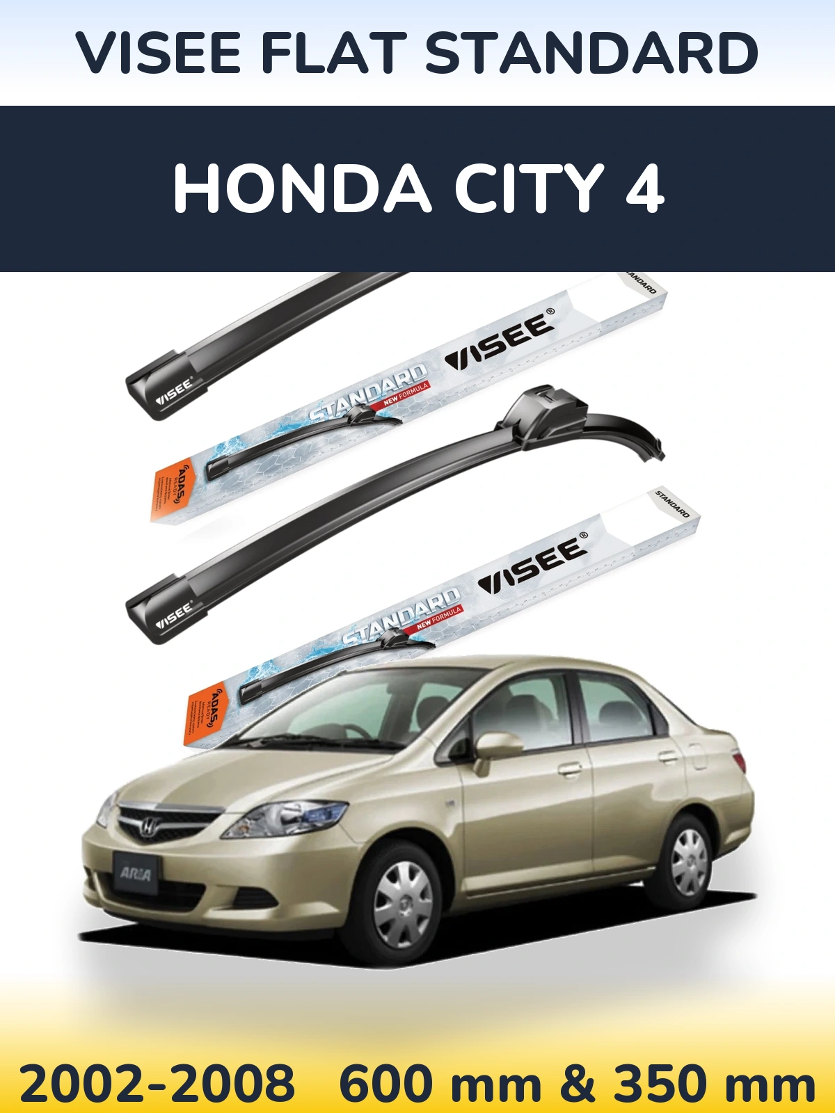 Torkarblad VISEE FLAT STANDARD för Honda City 4