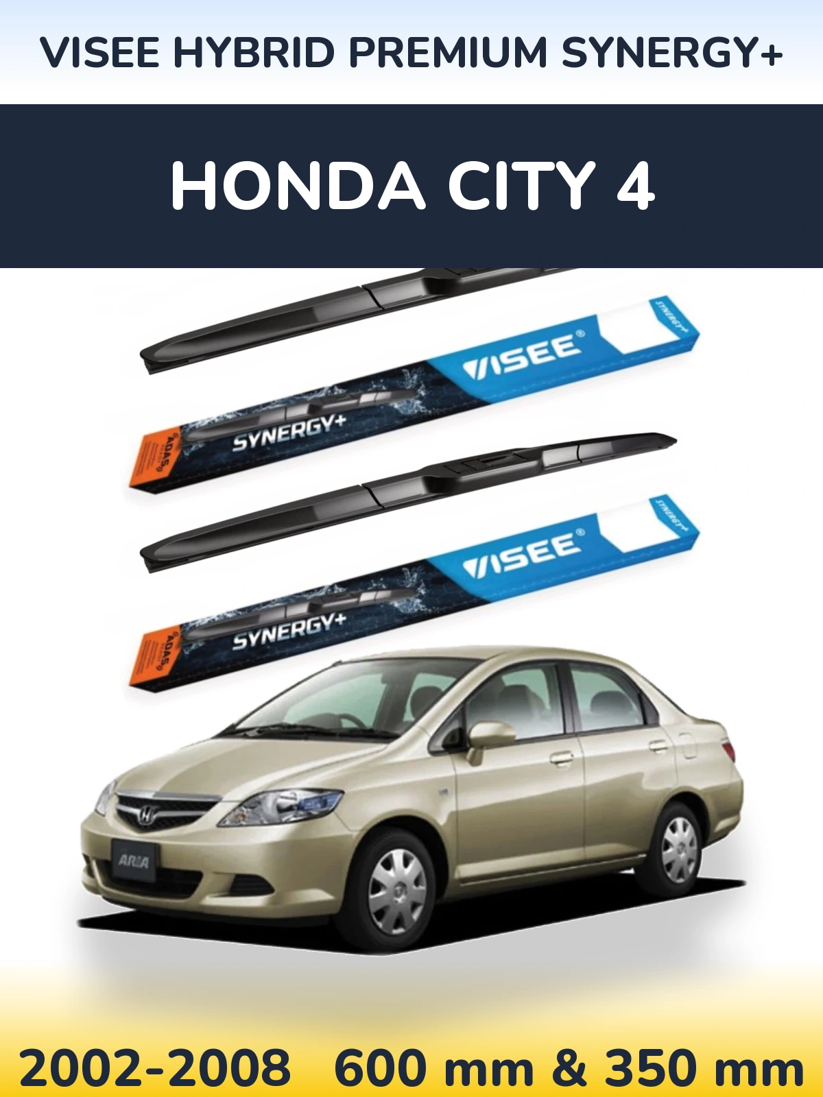 Torkarblad VISEE HYBRID PREMIUM SYNERGY+ för Honda City 4