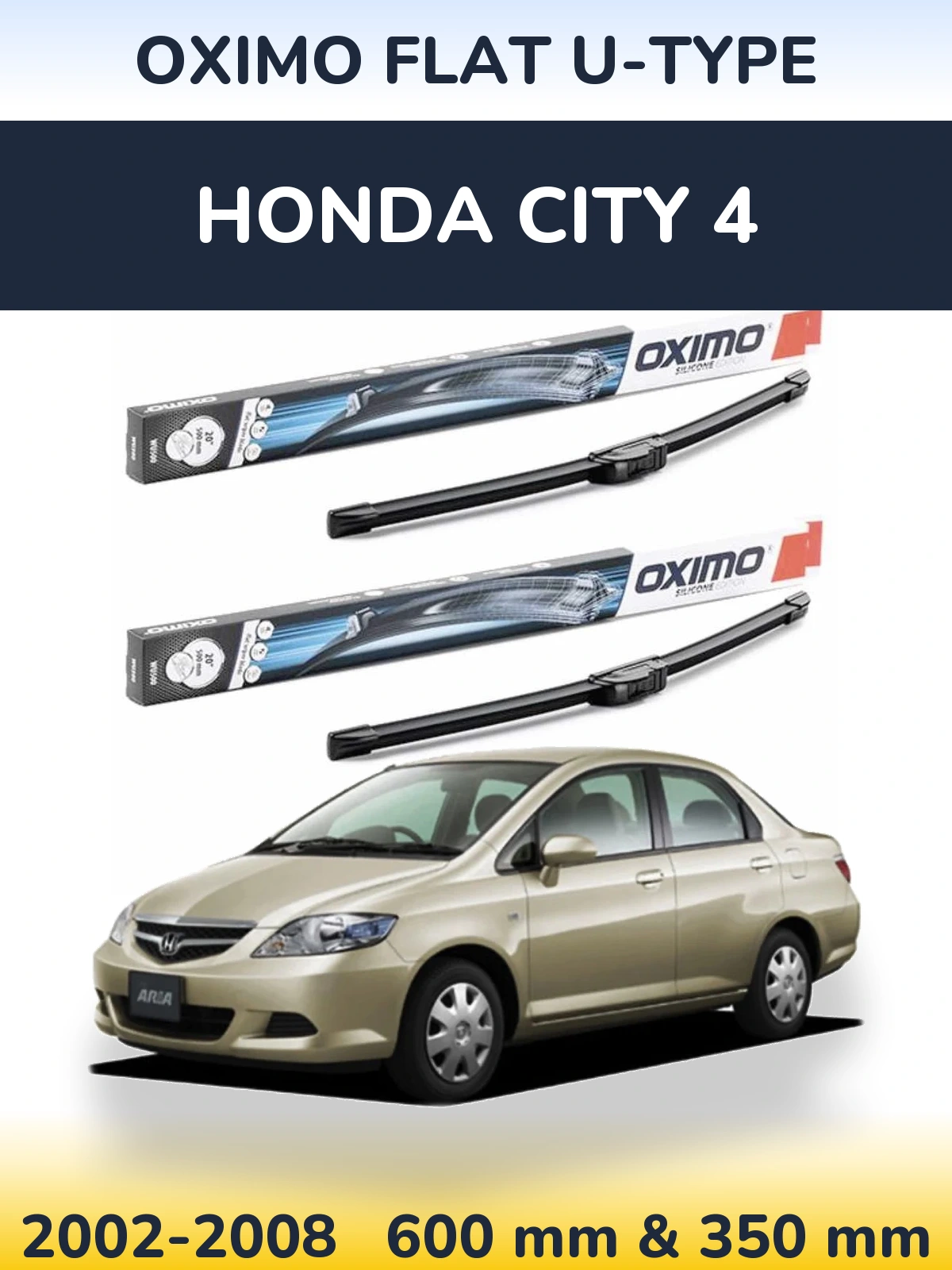 Torkarblad Oximo Flat U-type för Honda City 4