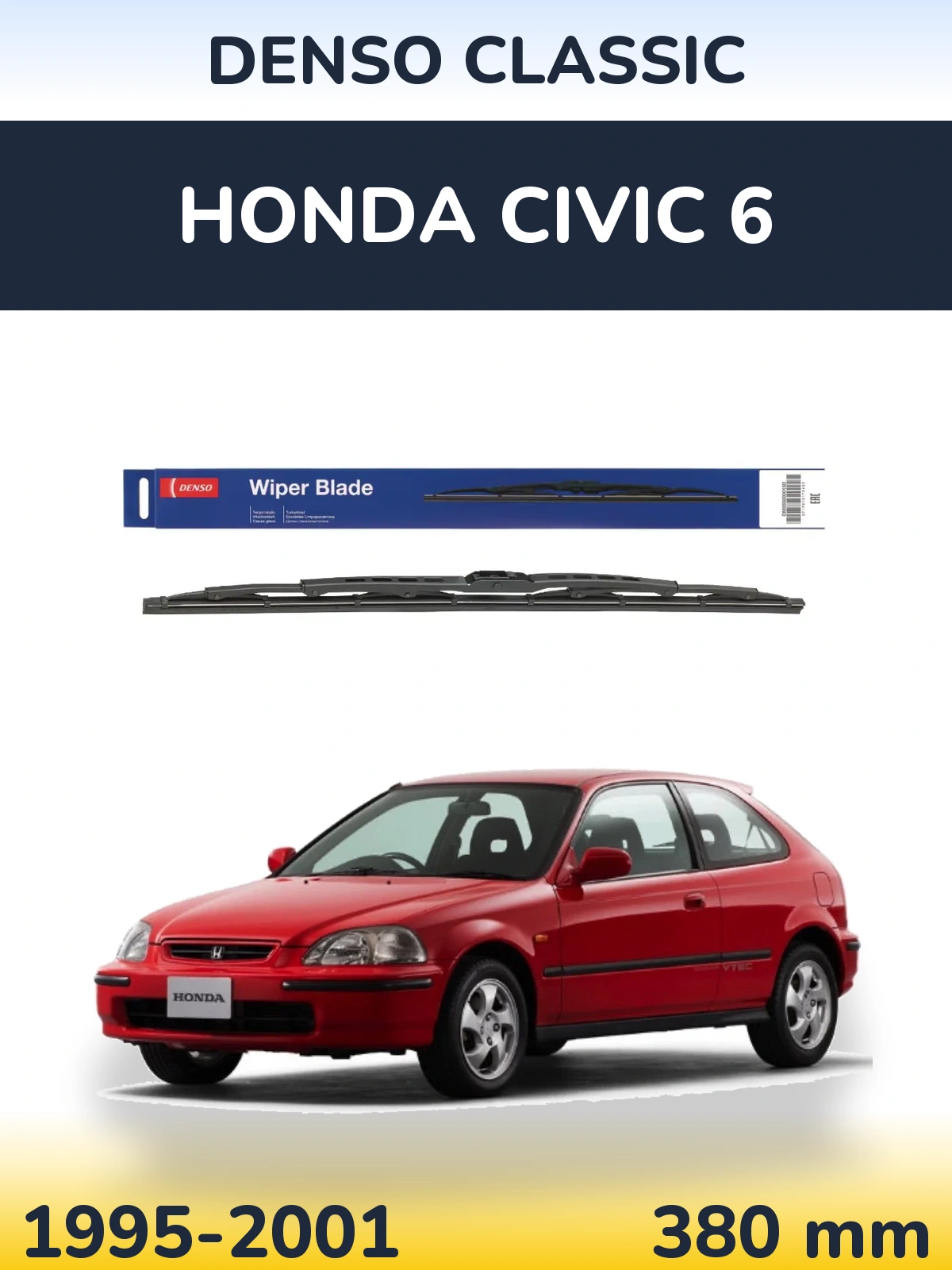 Torkarblad Denso Classic för Honda Civic 6