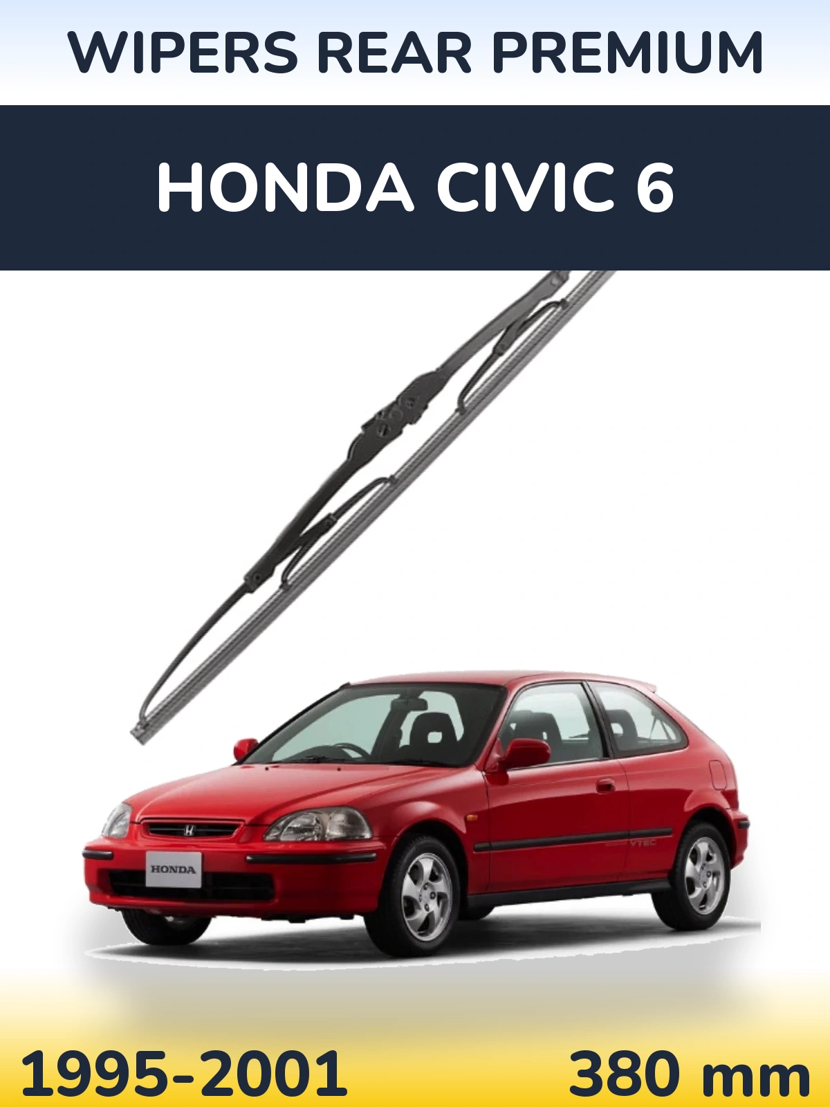 Задня щітка WIPERS REAR PREMIUM 380 мм для Honda Civic 6 1995-2001