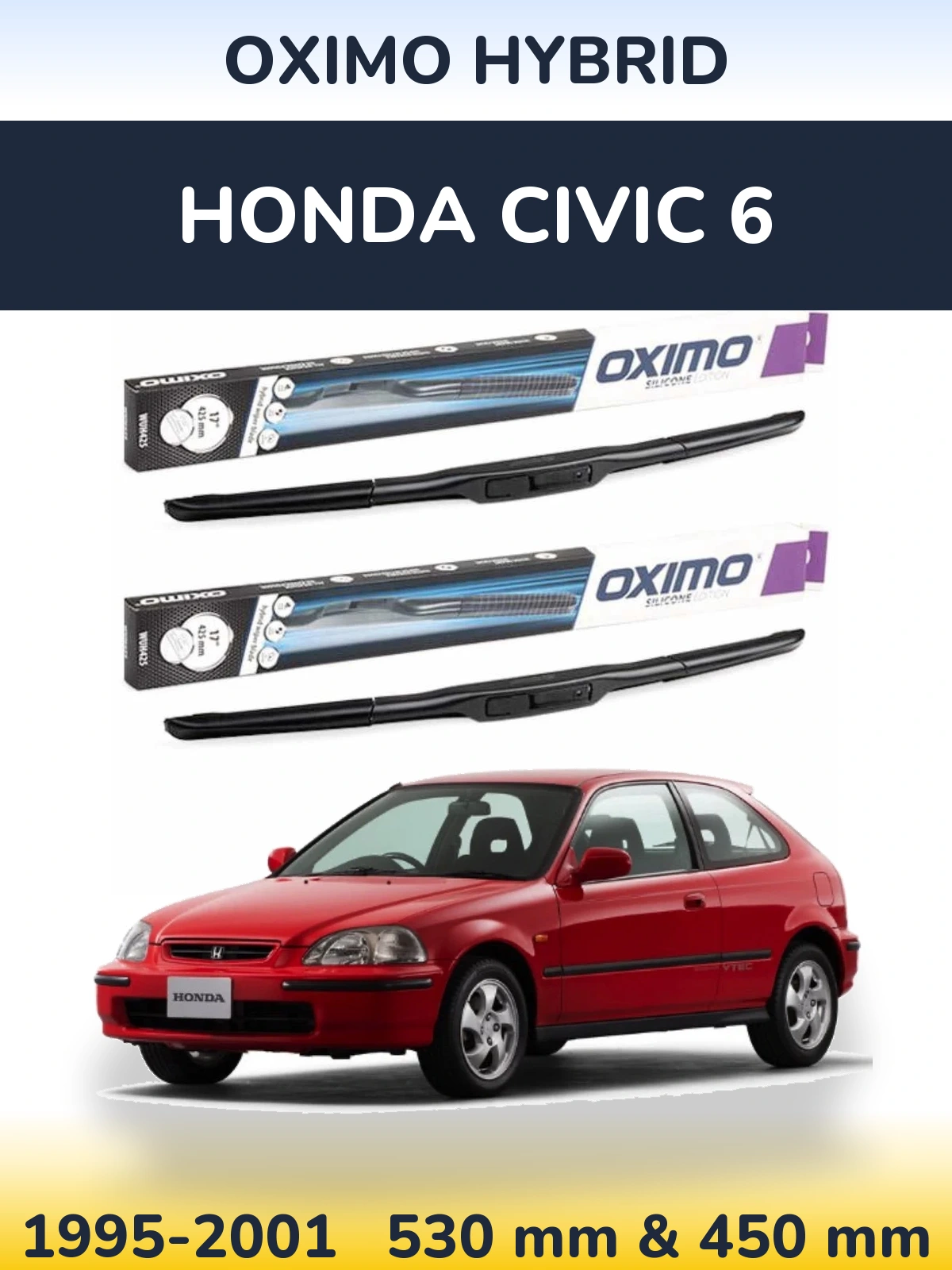 Torkarblad Oximo Hybrid för Honda Civic 6
