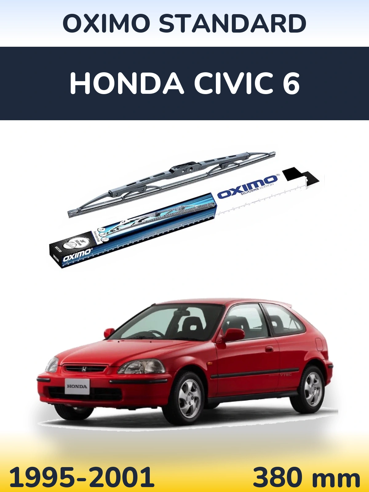 Torkarblad Oximo Standard för Honda Civic 6