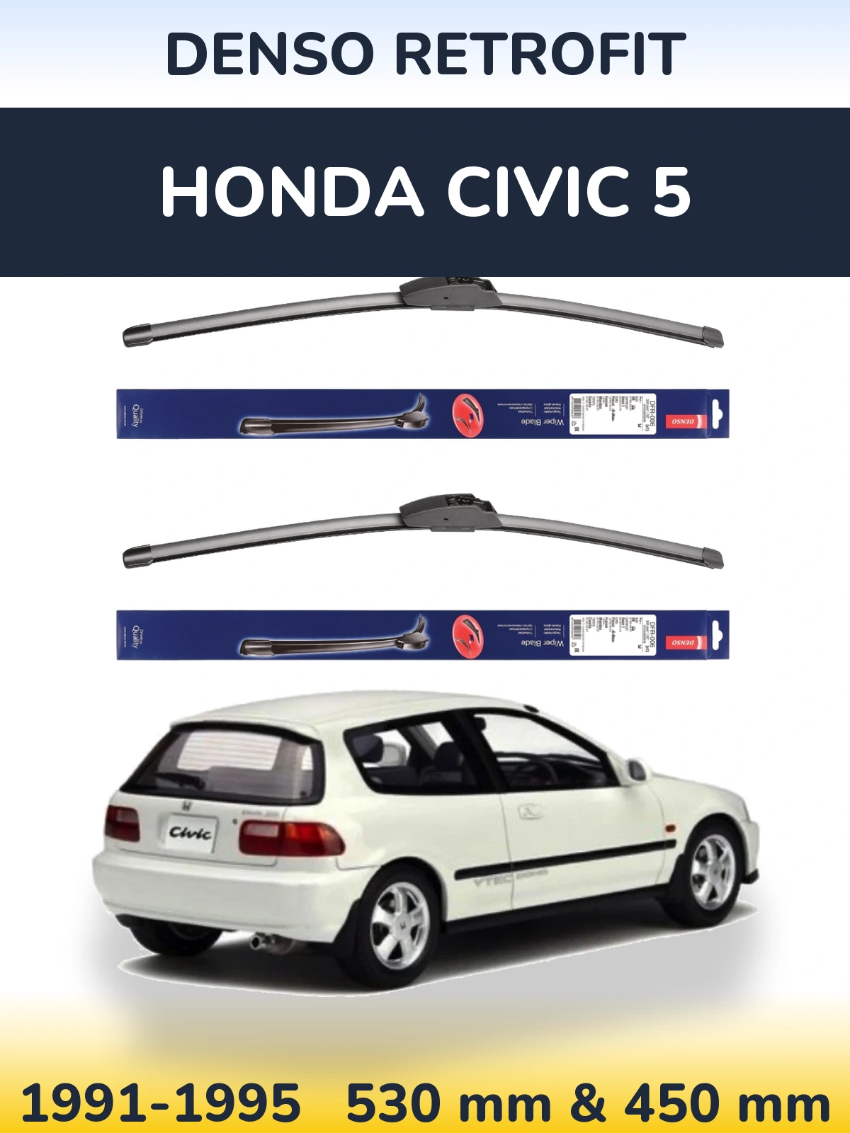 Torkarblad Denso Retrofit för Honda Civic 5