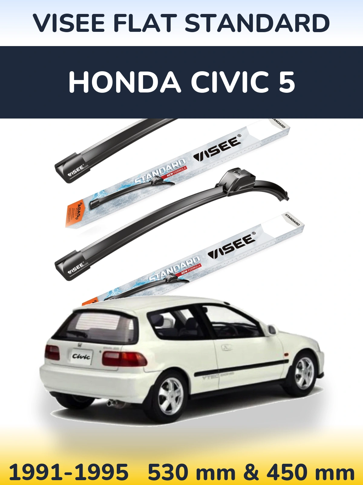 Torkarblad VISEE FLAT STANDARD för Honda Civic 5