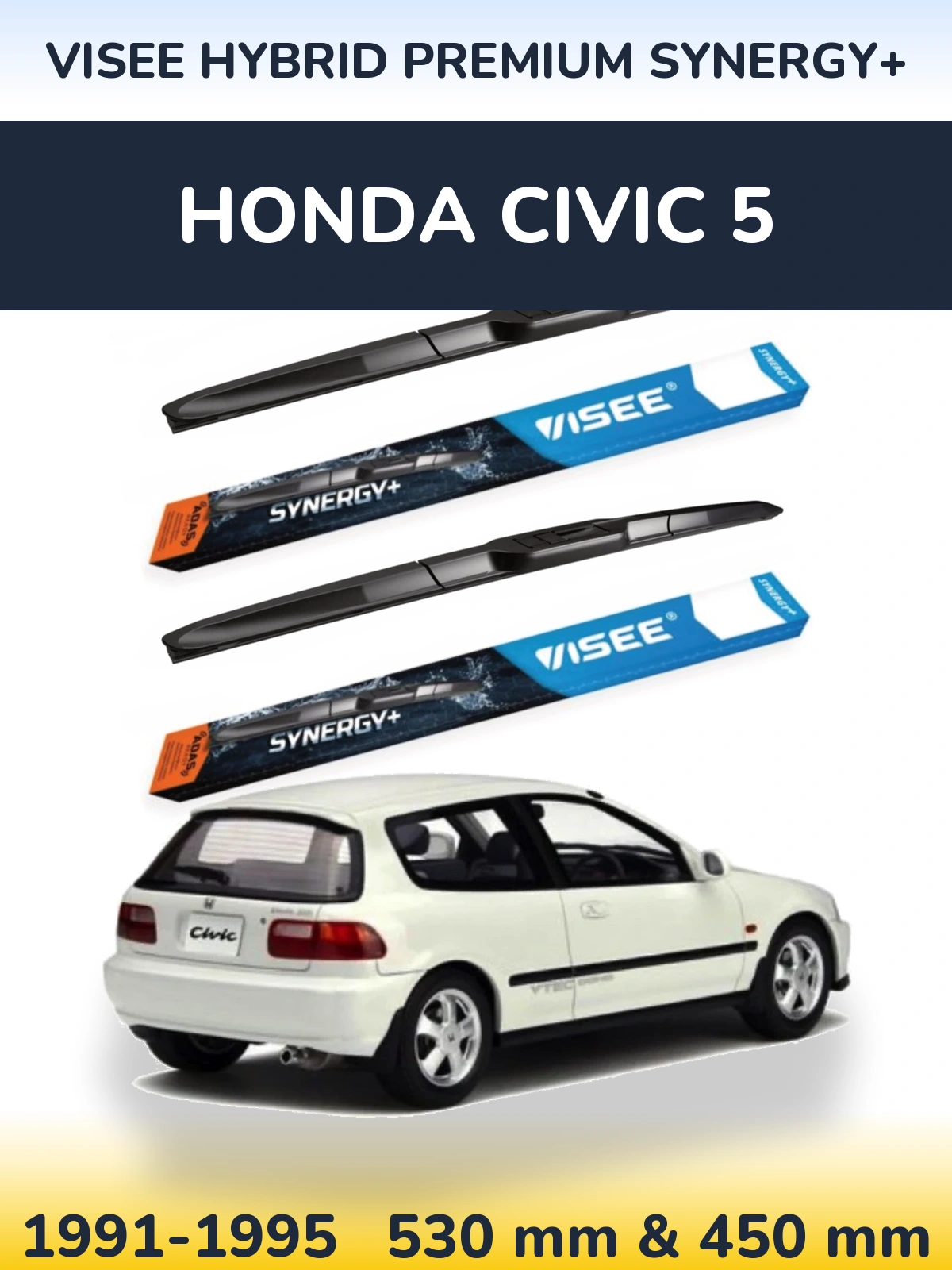 Torkarblad VISEE HYBRID PREMIUM SYNERGY+ för Honda Civic 5