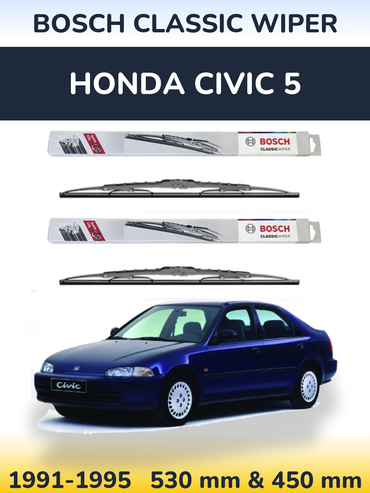 Torkarblad BOSCH Classic Wiper för Honda Civic 5