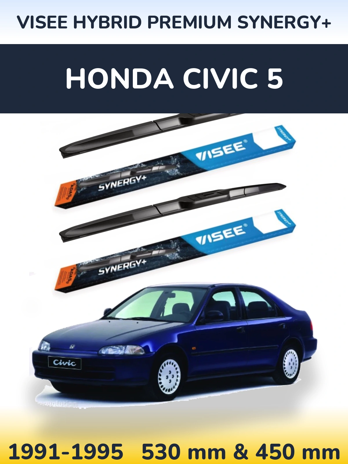 Torkarblad VISEE HYBRID PREMIUM SYNERGY+ för Honda Civic 5