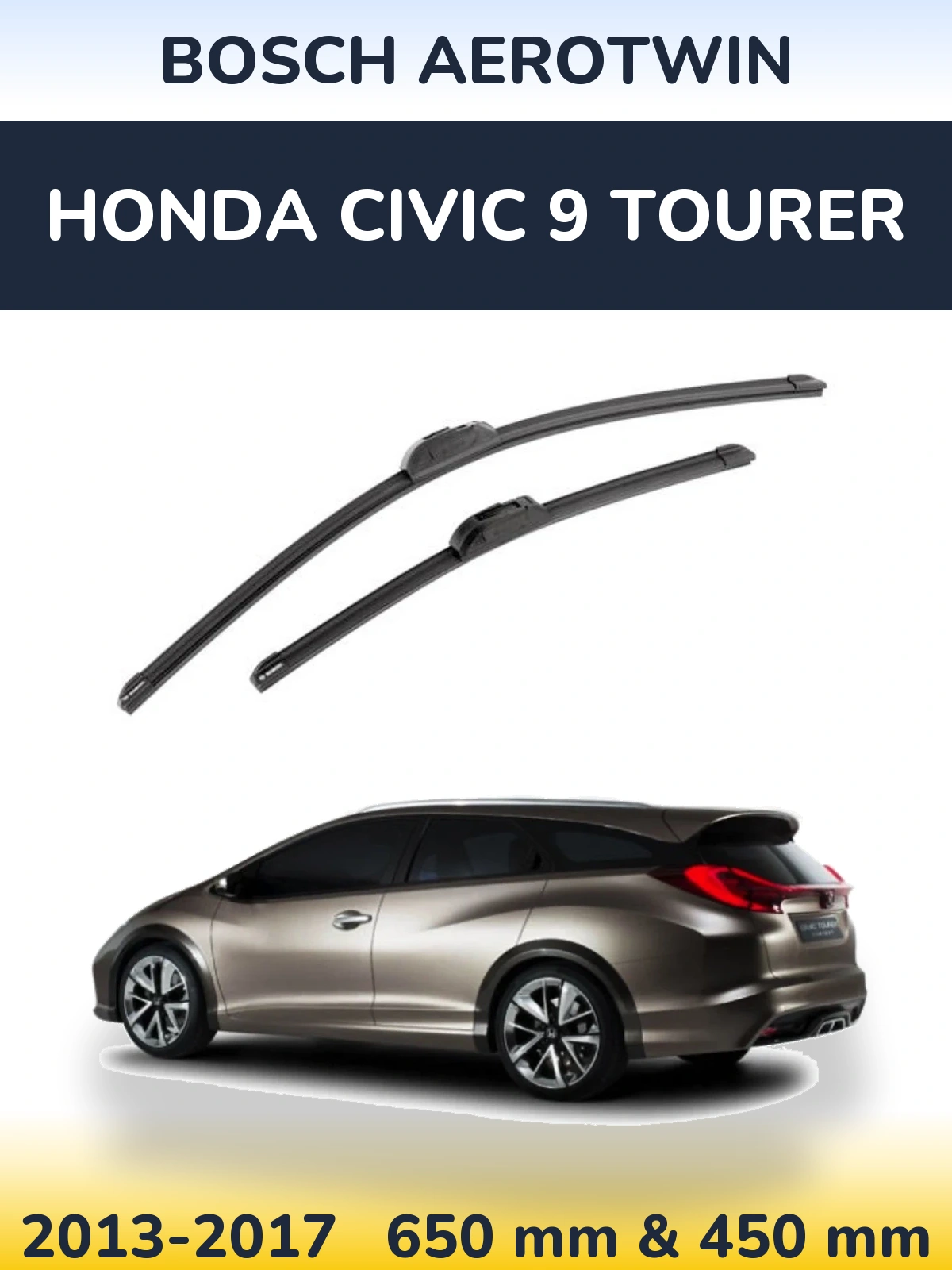 Torkarblad BOSCH AeroTwin för Honda Civic 9 Tourer