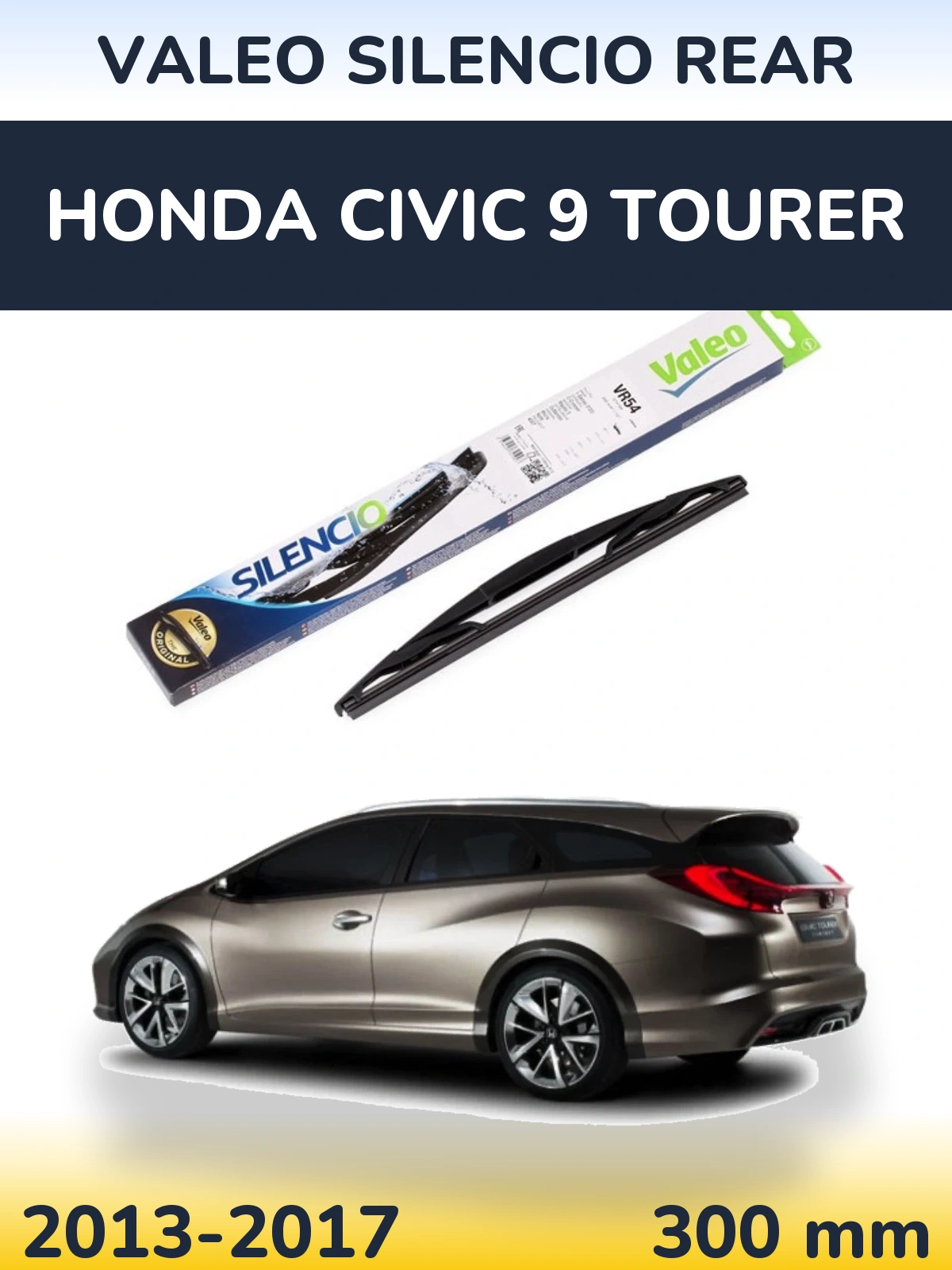 Torkarblad Valeo Silencio Rear för Honda Civic 9 Tourer