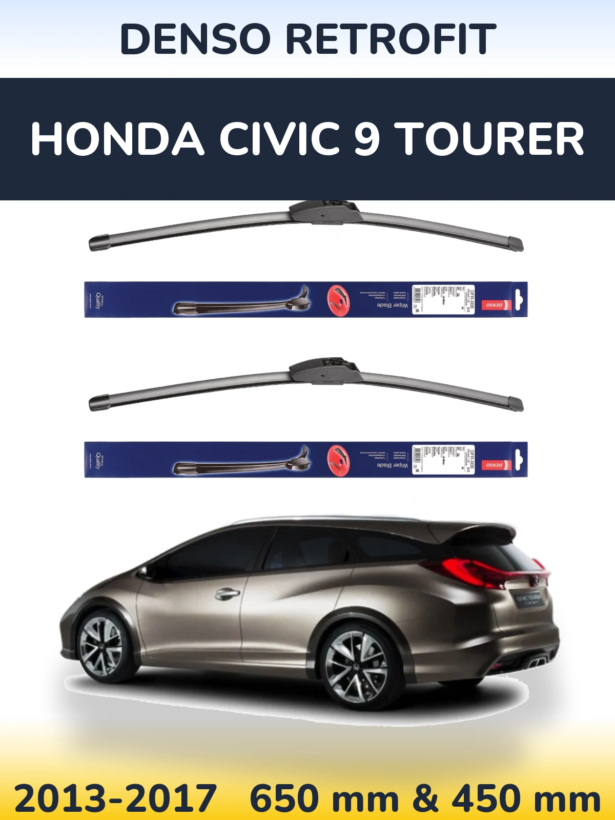 Torkarblad Denso Retrofit för Honda Civic 9 Tourer