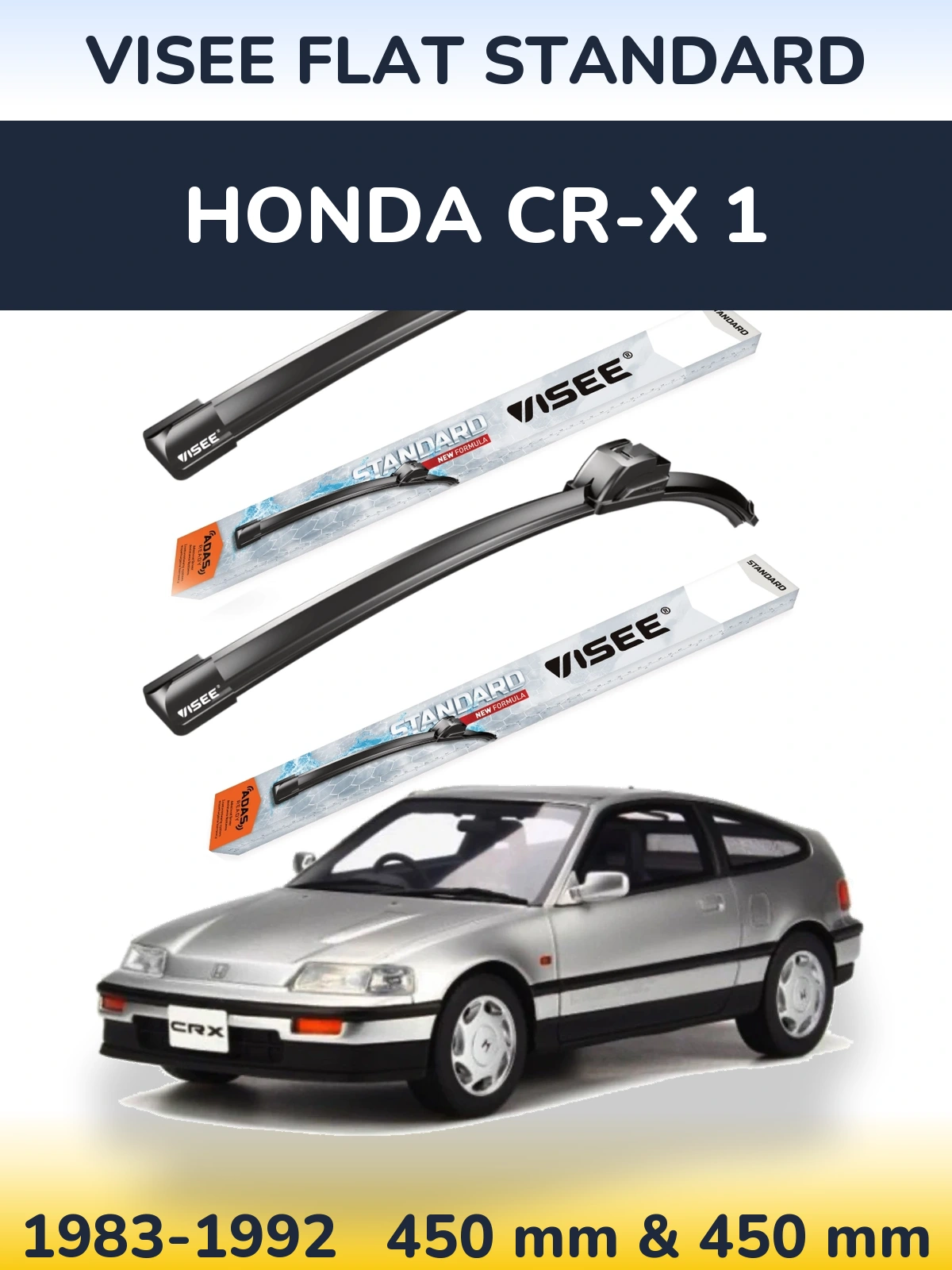 Torkarblad VISEE FLAT STANDARD för Honda CR-X 1