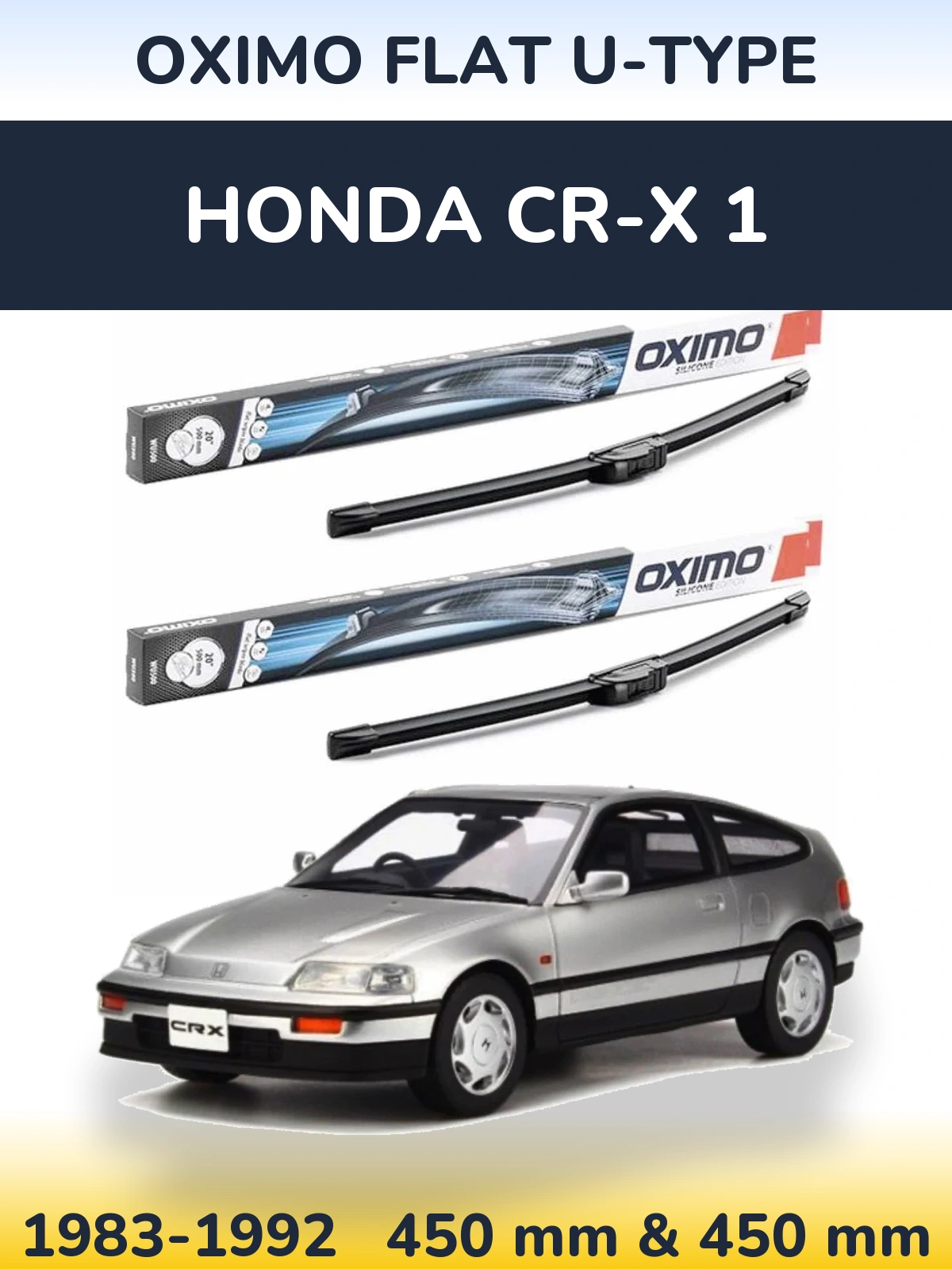 Torkarblad Oximo Flat U-type för Honda CR-X 1