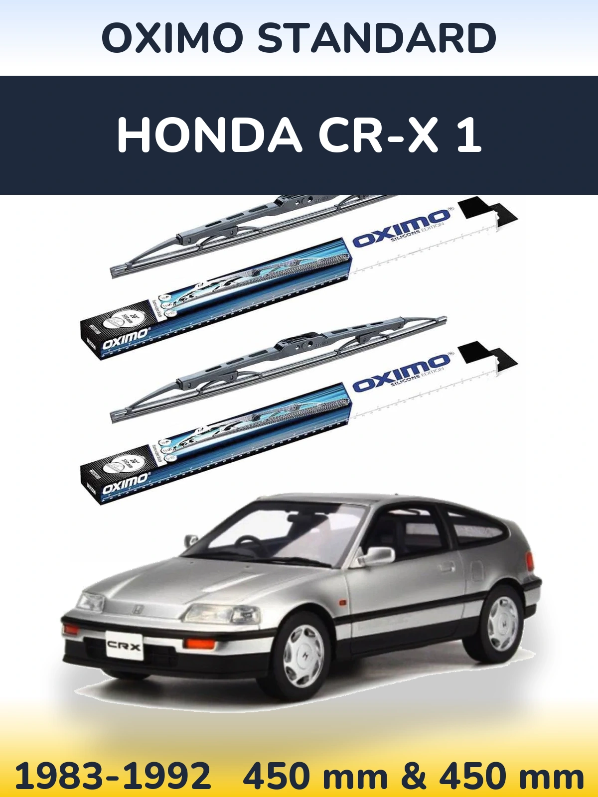 Torkarblad Oximo Standard för Honda CR-X 1