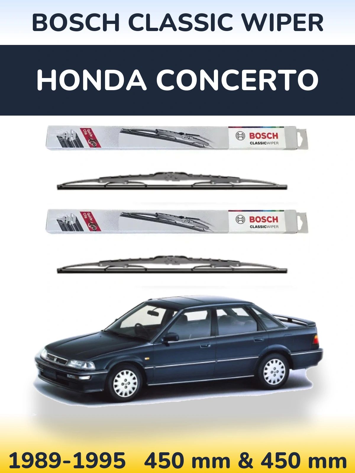 Torkarblad BOSCH Classic Wiper för Honda Concerto