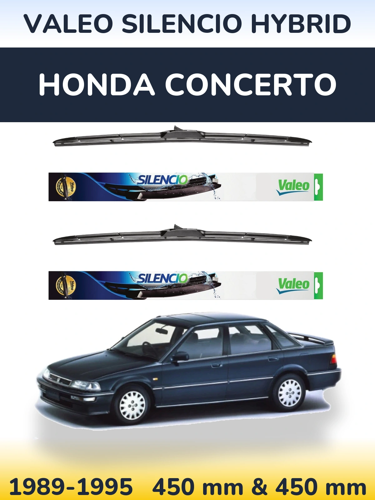 Torkarblad Valeo Silencio Hybrid för Honda Concerto
