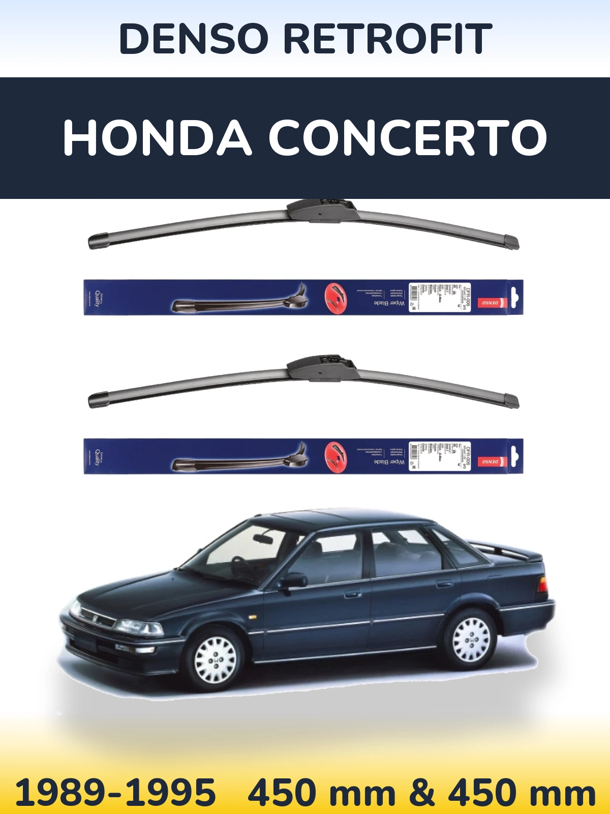 Torkarblad Denso Retrofit för Honda Concerto