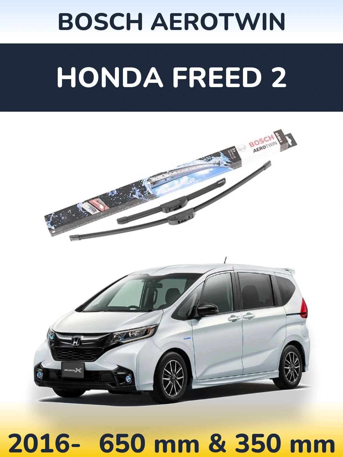 Torkarblad BOSCH AeroTwin för Honda Freed 2