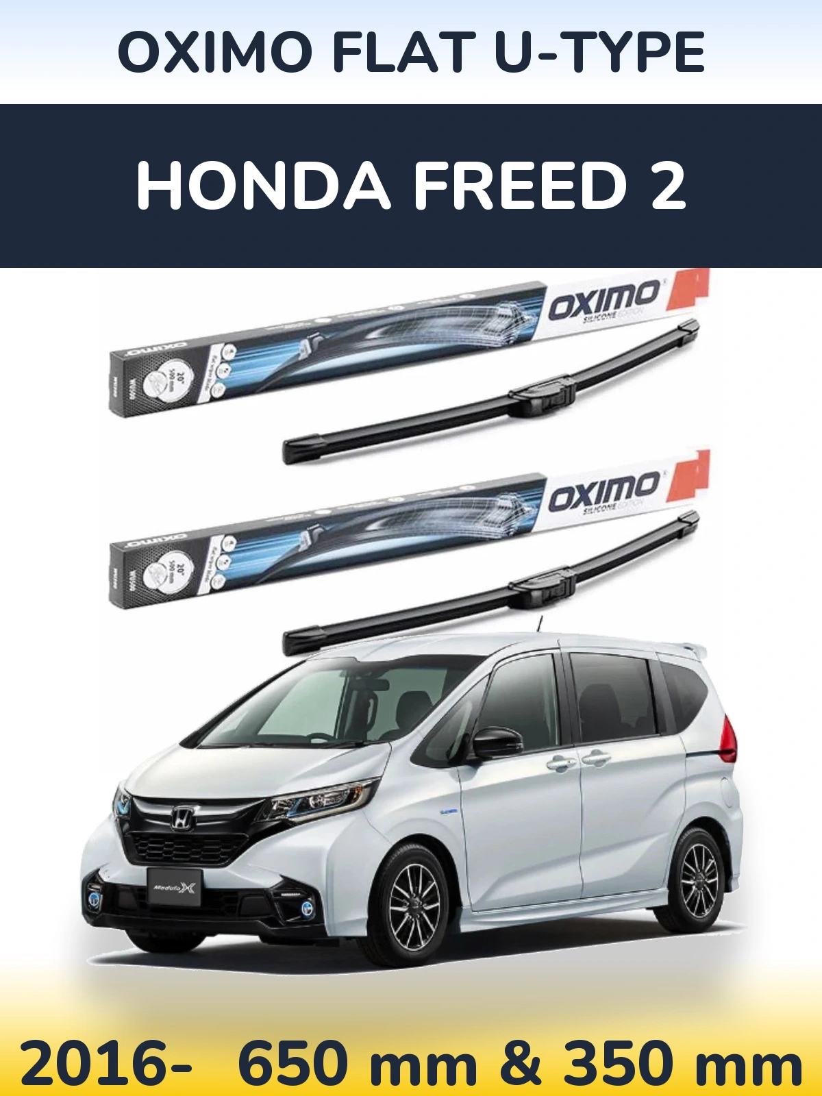 Torkarblad Oximo Flat U-type för Honda Freed 2