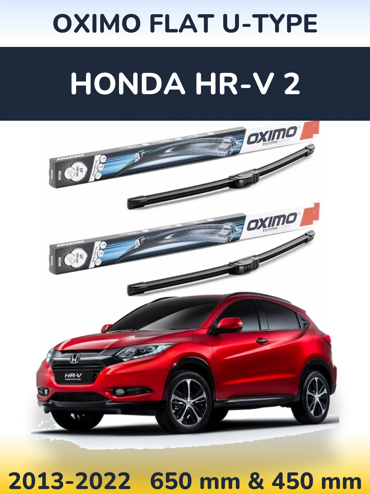 Torkarblad Oximo Flat U-type för Honda HR-V 2