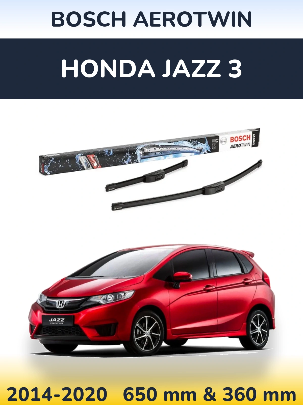 Torkarblad BOSCH AeroTwin för Honda Jazz 3