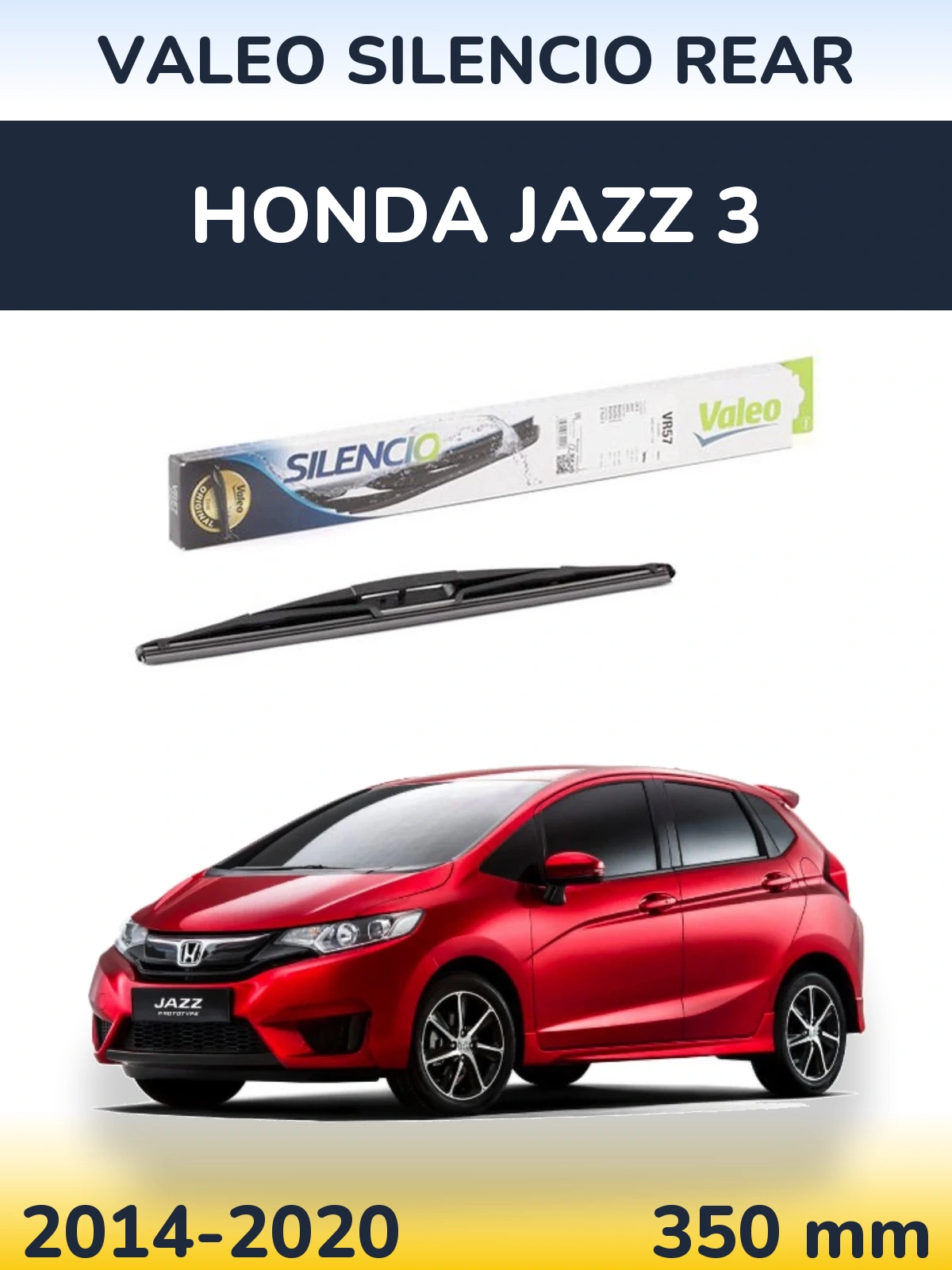 Rear wiper blade Valeo Silencio Rear 345 mm for Honda Jazz 3 2014-2020