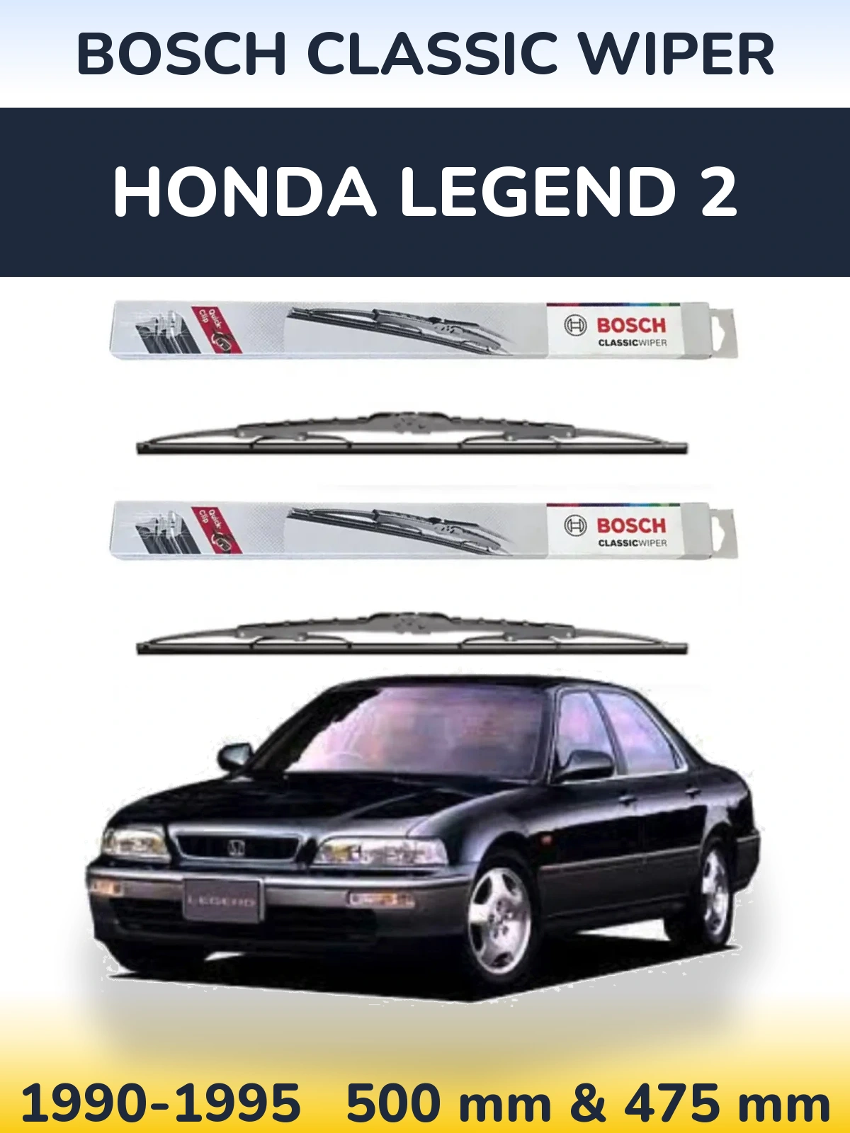 Torkarblad BOSCH Classic Wiper för Honda Legend 2