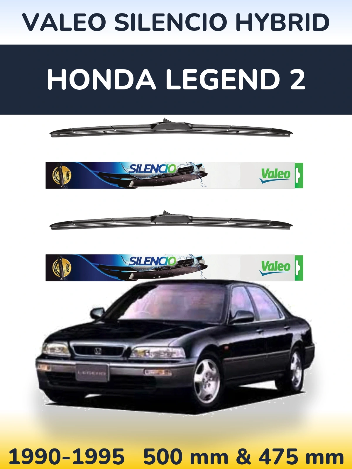 Torkarblad Valeo Silencio Hybrid för Honda Legend 2