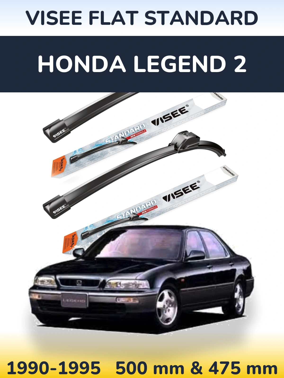 Torkarblad VISEE FLAT STANDARD för Honda Legend 2