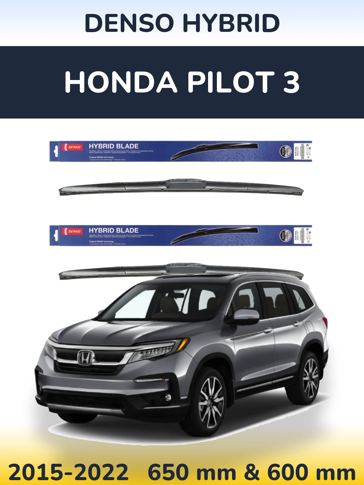 Torkarblad Denso Hybrid för Honda Pilot 3