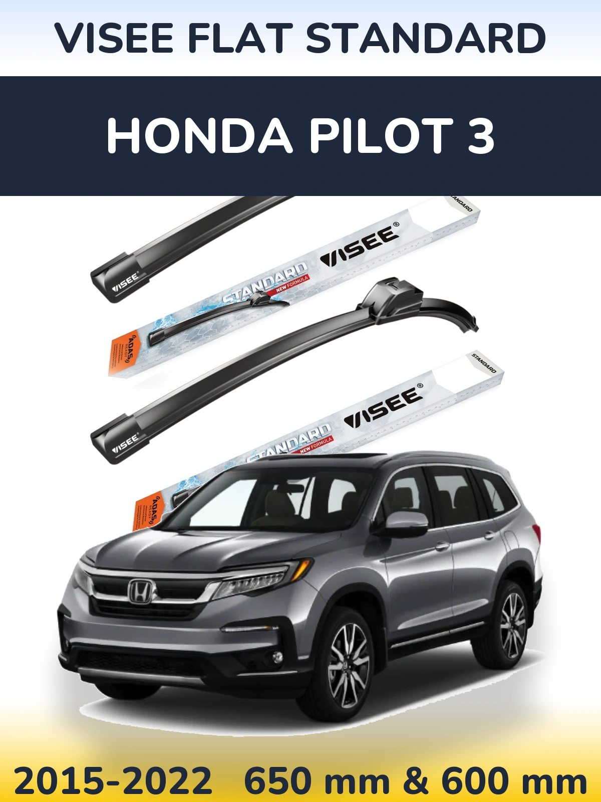 Torkarblad VISEE FLAT STANDARD för Honda Pilot 3