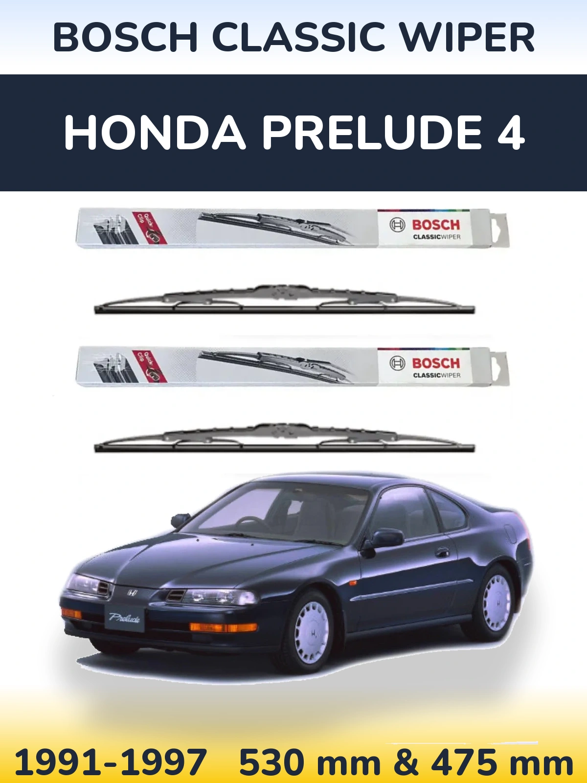 Torkarblad BOSCH Classic Wiper för Honda Prelude 4