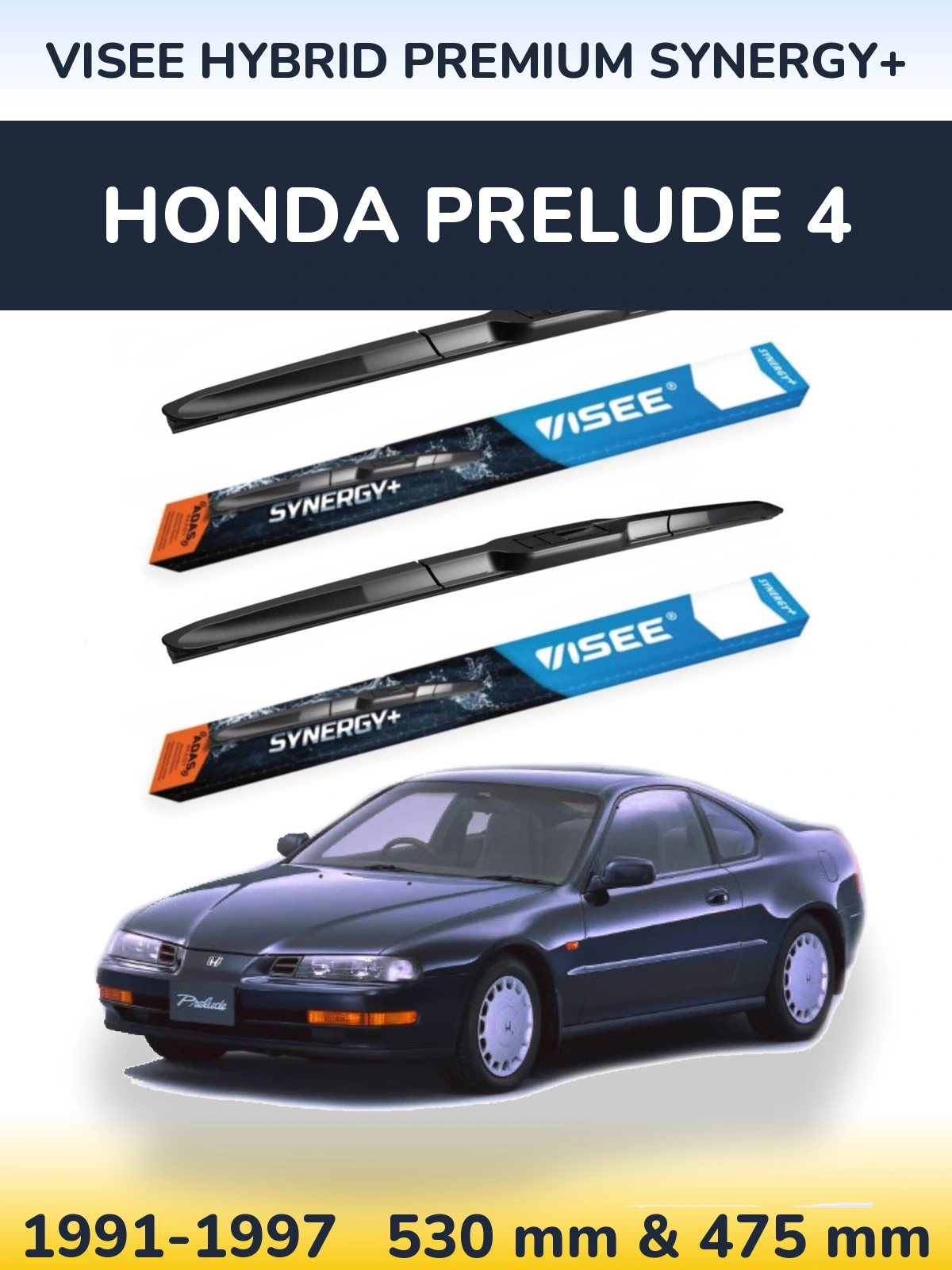 Torkarblad VISEE HYBRID PREMIUM SYNERGY+ för Honda Prelude 4