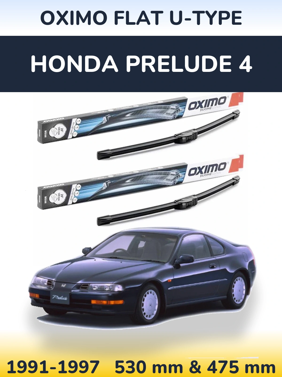 Torkarblad Oximo Flat U-type för Honda Prelude 4