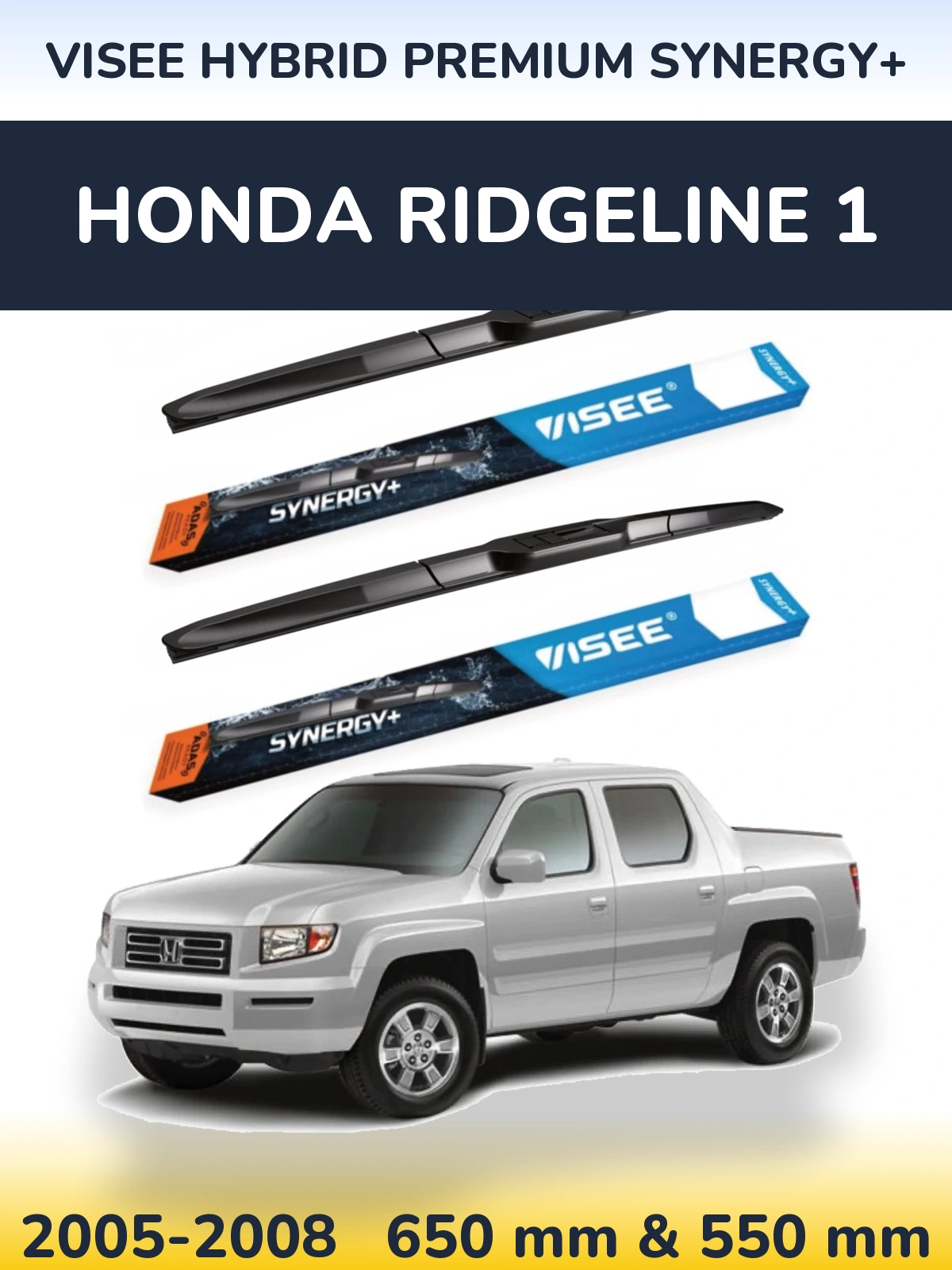 Torkarblad VISEE HYBRID PREMIUM SYNERGY+ för Honda Ridgeline 1