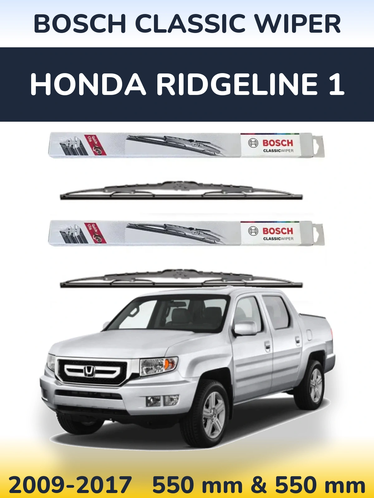 Torkarblad BOSCH Classic Wiper för Honda Ridgeline 1
