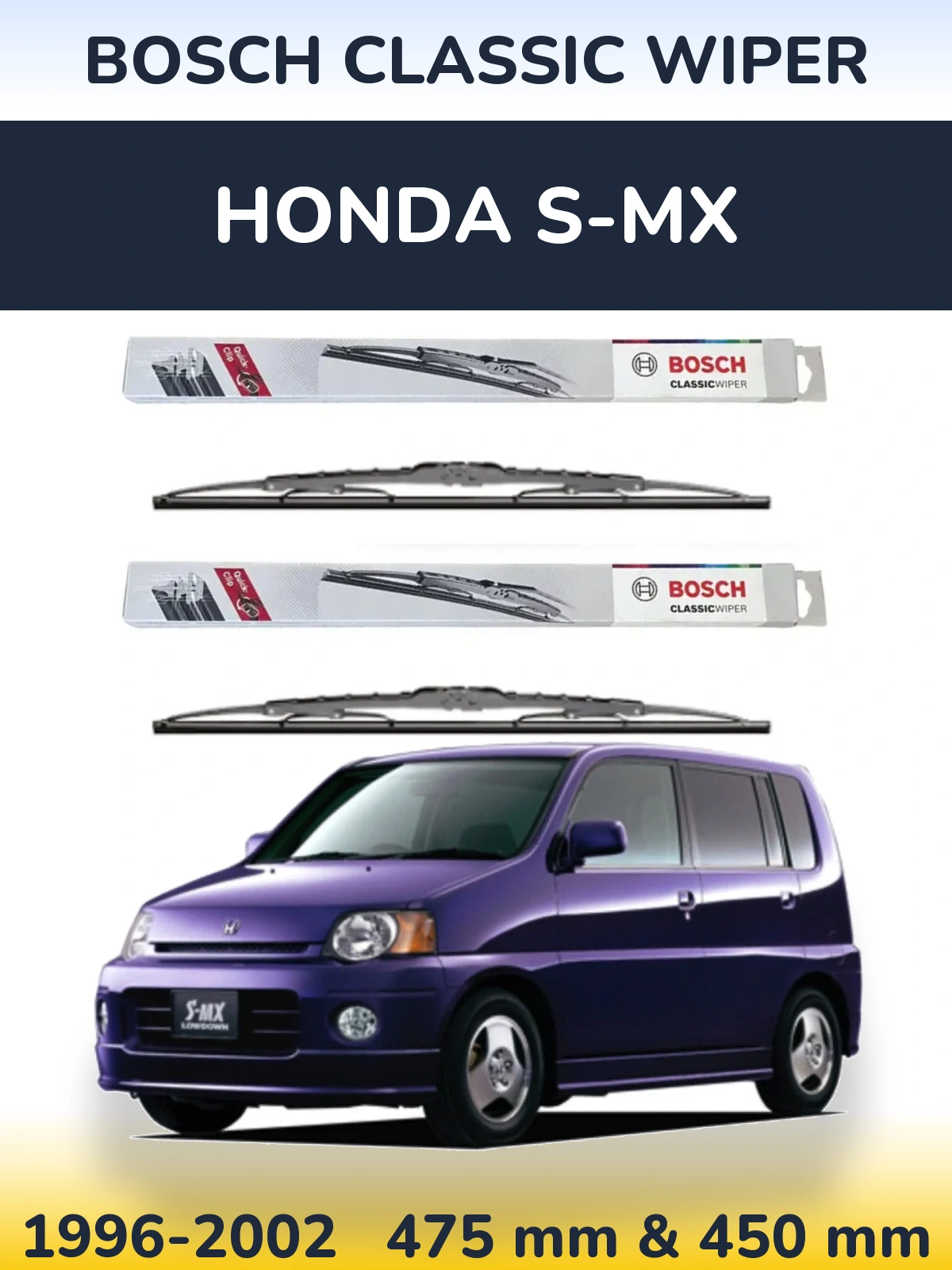Torkarblad BOSCH Classic Wiper för Honda S-MX