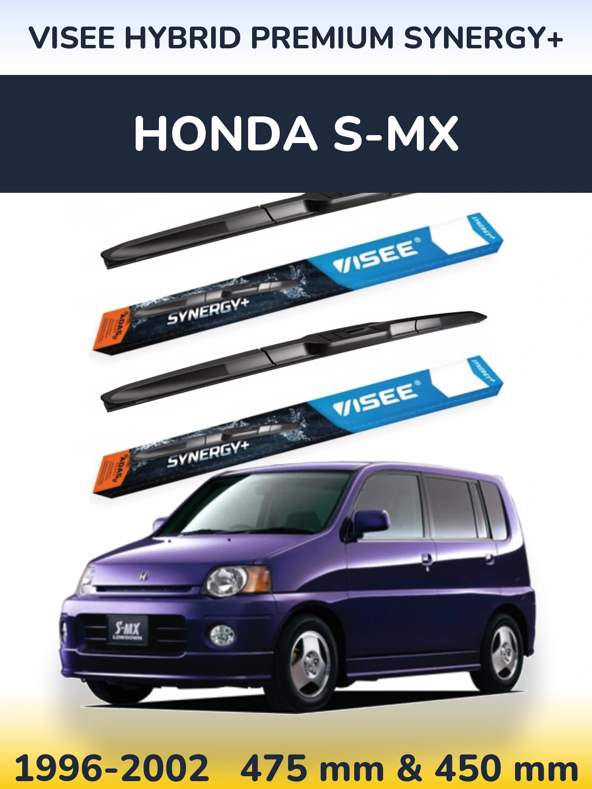 Torkarblad VISEE HYBRID PREMIUM SYNERGY+ för Honda S-MX