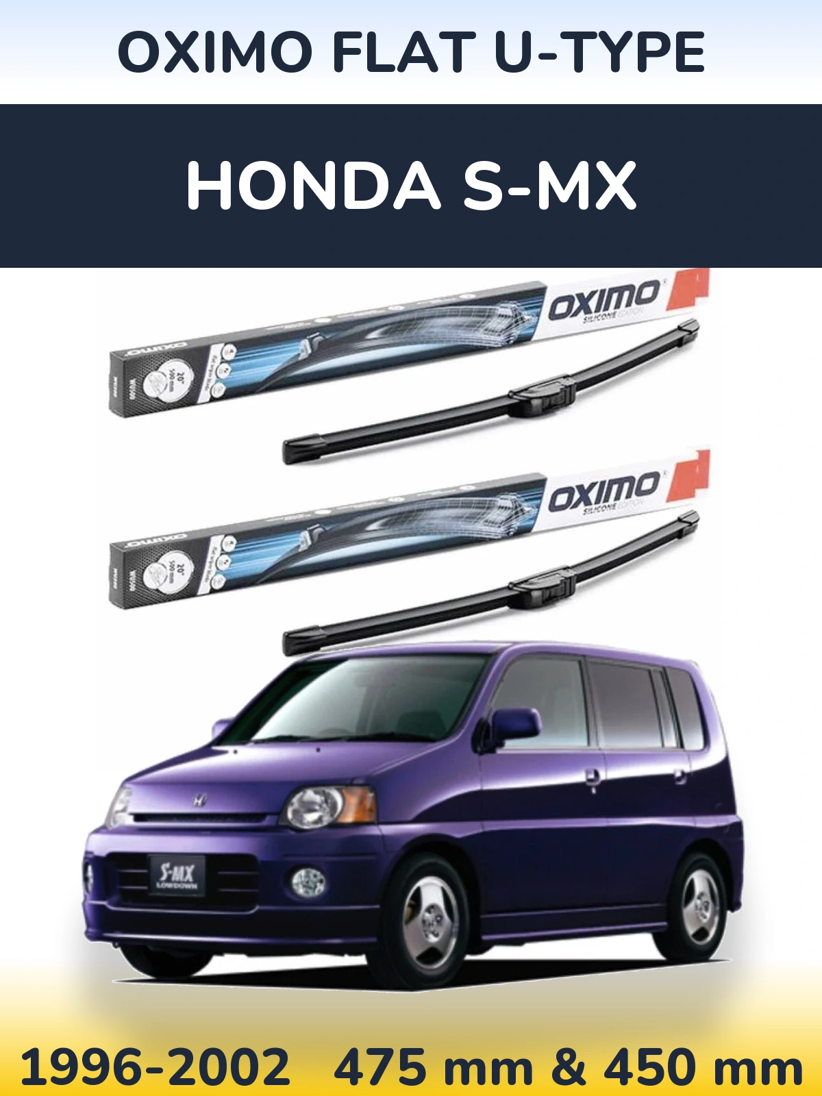 Torkarblad Oximo Flat U-type för Honda S-MX