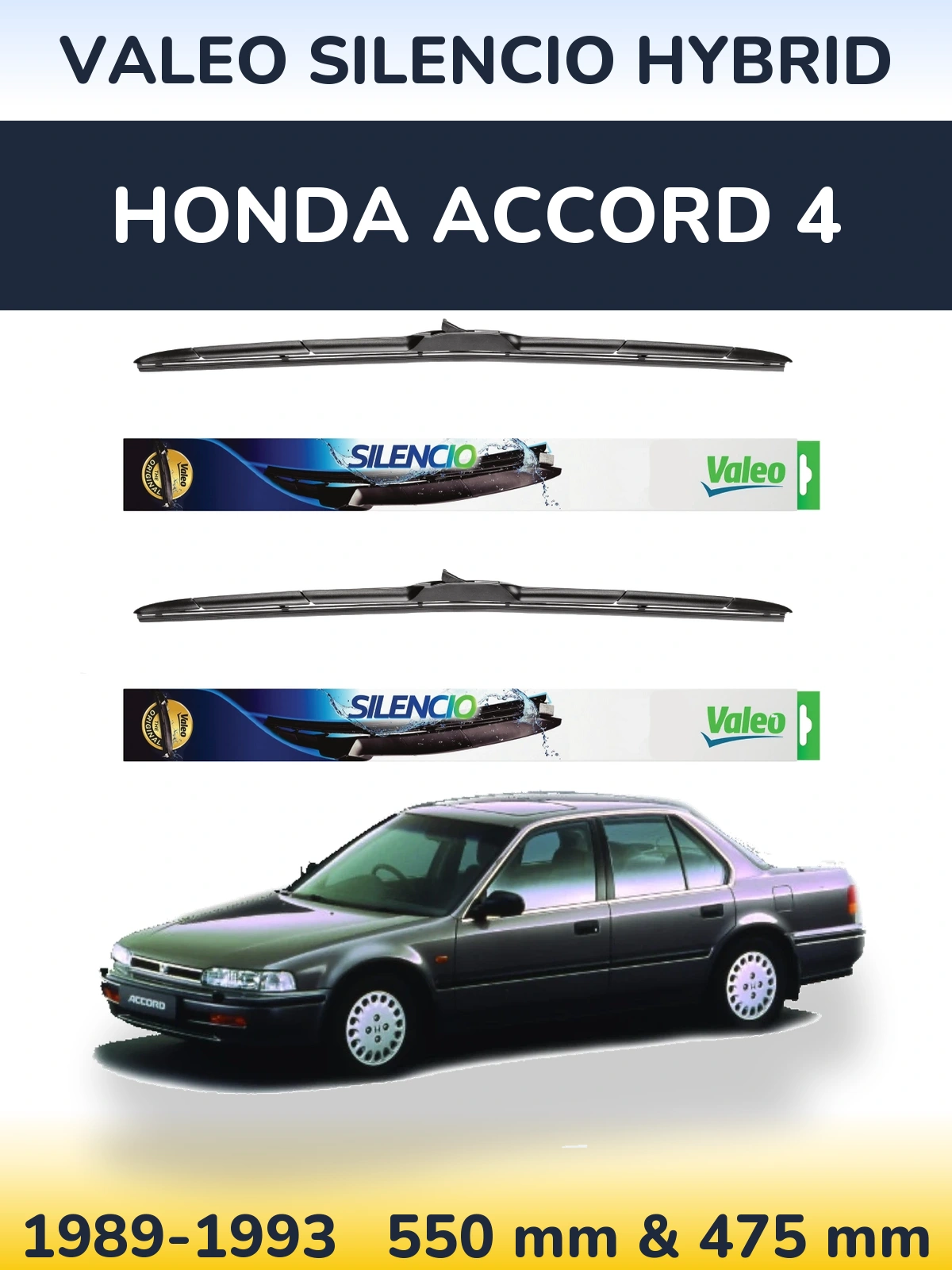 Torkarblad Valeo Silencio Hybrid för Honda Accord 4